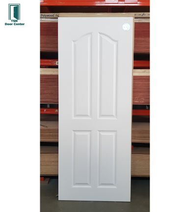 ประตูUPVC(ไวนิล) ทึบล้วน PNR006 ยี่ห้อโพลีวู้ด สีขาว ใช้ภายนอก ทนแดดทนฝน กันน้ำ 100%